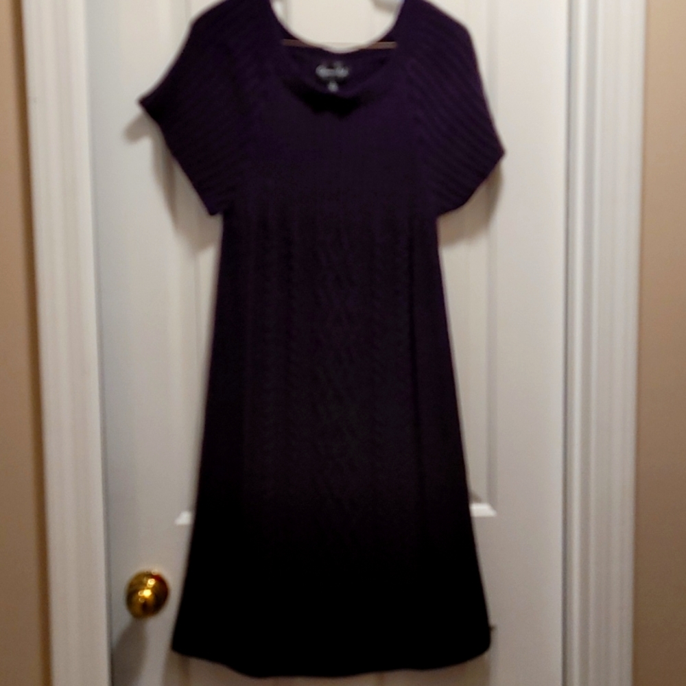 Short-sleeved Sweater Dress